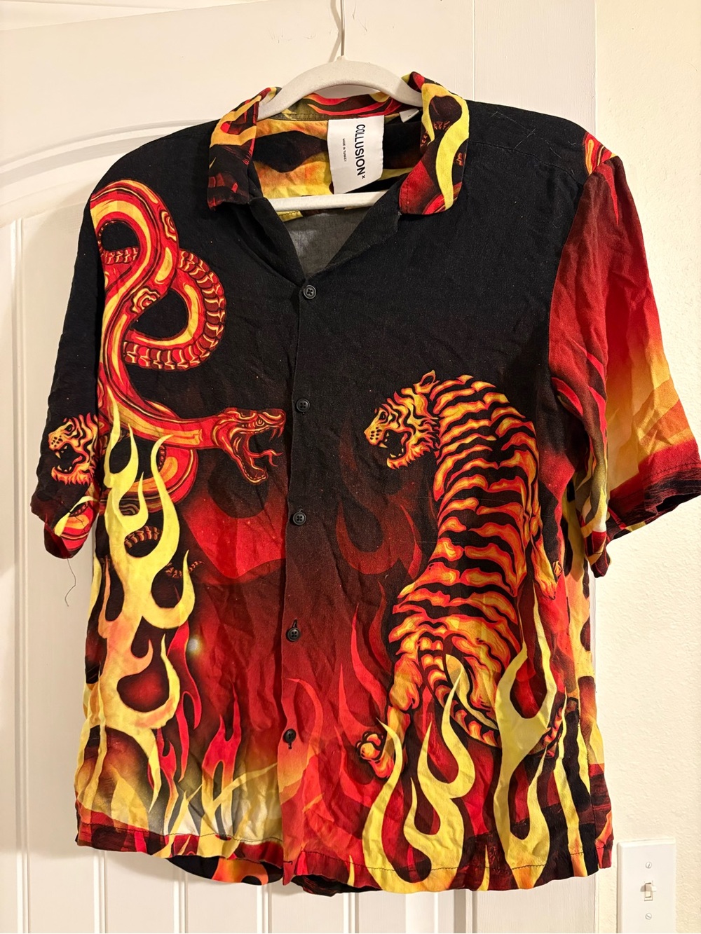 ASOS X Collusion Snake Tiger Print Top